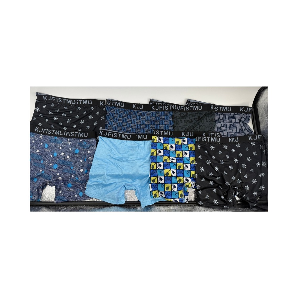 KJFISTMU Boxer Brief 8pairs Mens Small  Support Comfort Tagless NWT Blue/Blk